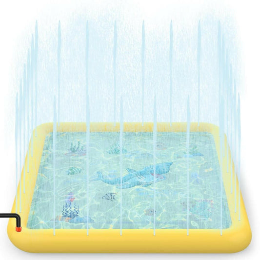 SOKA 168cm Square Inflatable Sprinkler Splash Pad - Yellow