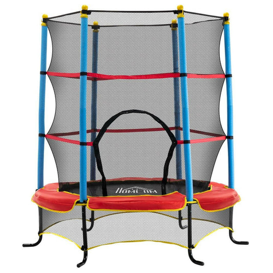 Kids Trampoline with Safety Net and Padded Poles