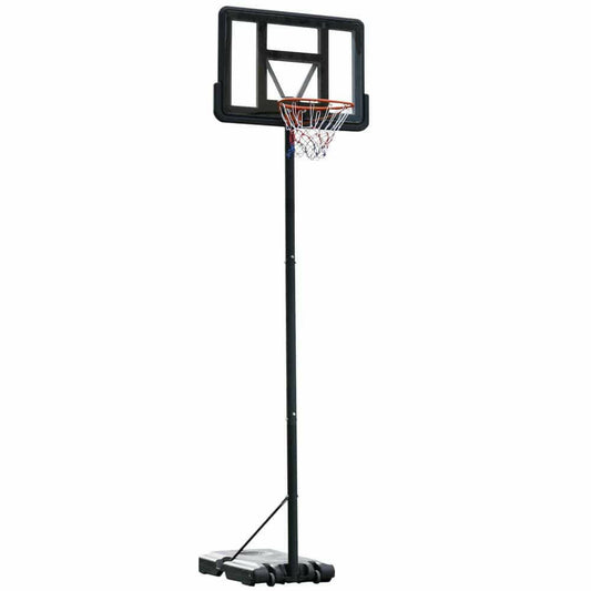 Basketball Hoop Stand 231-305cm Adjustable Basketball Hoop w/ Moving Wheels